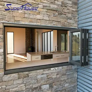 Super house Australischer Standard as2047 Aluminium Innen Bifold Fenster Falt fenster