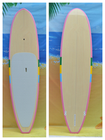 Planche de Paddle en bambou debout, tout ronde, 10'6, personnalisé, époxy