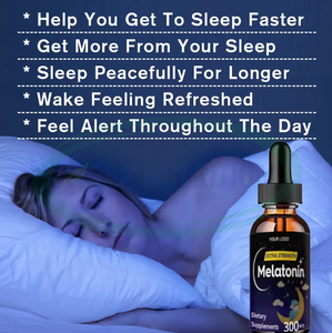 Ausreson OEM obat tidur Melatonin tetes tidur, plester tidur bagus, membantu suplemen L Theanine Melatonin tetes - Product Image 3