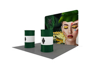 Stand d'exposition pour salon professionnel facile à installer en aluminium et tissu, taille personnalisable 10x10, couleur personnalisée