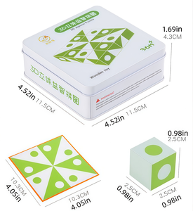 Rompecabezas de Cubo 3D de Madera, Juguete Educativo Montessori para Niños de 5 a 7 Años, Tarjetas de Patrones de Razonamiento Espacial, Mejora el Pensamiento Lógico - Product Image 6
