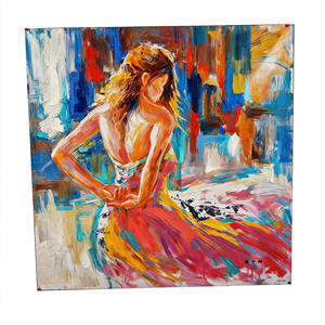 Dipinto a Olio Impressionista Fatto a Mano, Arte Moderna da Parete per Soggiorno, Ritratto Ecologico <span class=keywords><strong>di</strong></span> Donna su Tela - Product Image 2