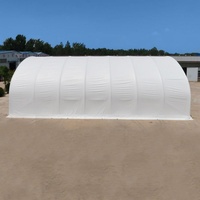Abri de stockage robuste à double treillis 20x40 pieds, chapiteau industriel robuste, bâtiment en tissu résistant à la neige avec une hauteur de 16 pieds