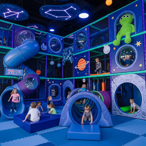 Équipement de terrain de jeux intérieur commercial pour enfants, installations d'amusement personnalisées combinées à une piscine à balles, sur le thème de l'espace - Product Image 2