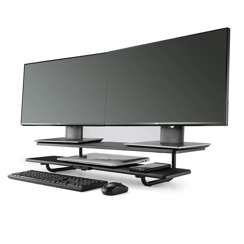 Dupla camada super long parafuso-livre instalação Rápida instalação monitor de Laptop desk suporte Suporte para Monitor De Riser