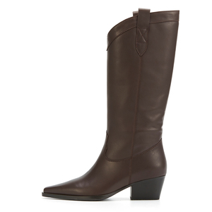 <span class=keywords><strong>Bottes</strong></span> mi-hautes en cuir véritable pour femmes vintage, décontractées à <span class=keywords><strong>chic</strong></span>, antidérapantes, durables, confortables, cuir de qualité supérieure, chaussures décontractées pour femmes - Product Image 4