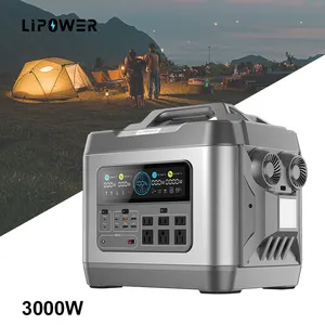 Lipower 2200W 3000w 전원 공급 장치 Lifepo4 배터리 야외 또는 가정용 휴대용 태양 광 발전소