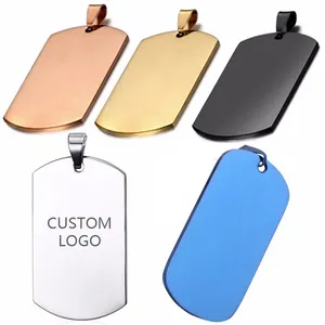 Photo d'identification personnalisée pour animaux de compagnie Gravure au laser Métal Acier inoxydable Chat Dog Tags Sublimation Acier inoxydable Dog Tag