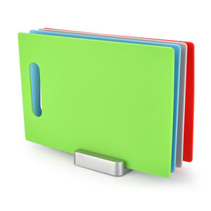 Juego de tablas de cortar de plástico Yangjiang, 4 piezas, rectangulares, aptas para lavavajillas, para carne, verduras, mariscos, frutas, uso separado. - Product Image 2