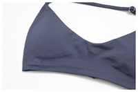 Soutien-gorge de sport pour femme, dos ajouré, à bretelles croisées, avec coussinets amovibles, côtelé, pour le yoga, le fitness et l'entraînement