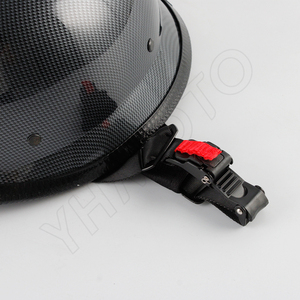 หมวกกันน็อคครึ่งใบคาร์บอนไฟเบอร์ YHMOTO สำหรับมอเตอร์ไซค์สไตล์เยอรมันย้อนยุค สกู๊ตเตอร์วินเทจ รถมอเตอร์ไซค์ Cascos Moto - Product Image 4