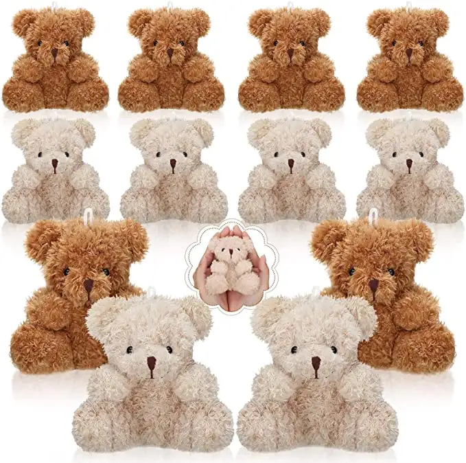 Giocattoli personalizzati per animali di peluche orsetto piccolo orsetto di peluche Mini orsi sfocati bambole minuscole bomboniere scatola regalo di nozze giocattolo per bambole