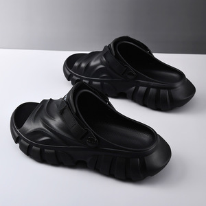 Sandales plateforme pour hommes, blanches, en EVA, à enfiler, pour l'extérieur, été, respirantes, antidérapantes, tongs - Product Image 2