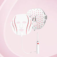 Appareil de beauté pour le soin de la peau, masque facial LED en silicone portable, 7+1 couleurs PDT, luminothérapie rouge, prise US