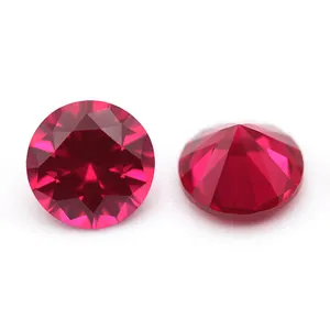 Factory Wholesale Polished Gem Stone Synthetic Ruby 5# Ruby prices on Sale price of rubi stone