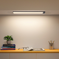 Tira de Luces LED con Sensor de Movimiento, Regulable, Súper Brillante, Recargable por USB, Inalámbrica, Adhesiva, Luz Nocturna para Escaleras, Armarios