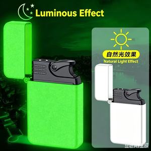 Briquet torche à flamme rouge personnalisé avec logo, rechargeable au gaz butane, en métal, pour cadeau promotionnel, vente en gros - Product Image 4