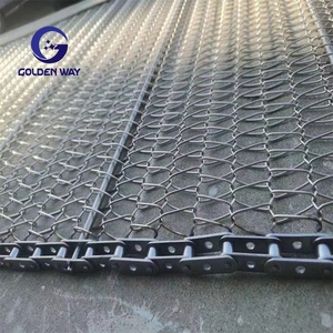 Custom Made Manufacturer Supply Food Grade 304 / 310s Stainless Steel Chain Link <strong>Wire</strong> <strong>Mesh</strong> Belt <strong>Conveyor</strong> For Food Industries