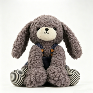 Peluche de perro personalizado, peluche de caniche, peluche de perro con orejas caídas, peluche de cachorro, peluche de perro gris - Product Image 6