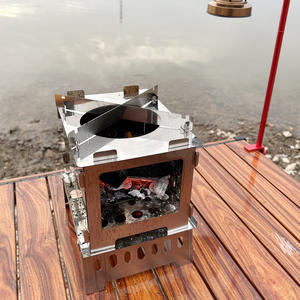 Multi Fuel Outdoor Camping Stove 20x15x21cm Windproof Foldable <b>Silver</b> Portable <b>Grill</b> for Picnic Use - Product Image 5