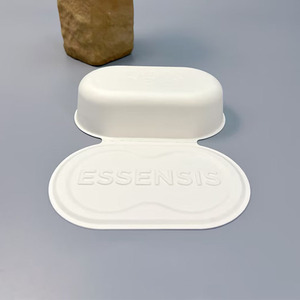 Customized Premium <strong>Glasses</strong> Pulp Box Flip Cover Storage Recycled Paper Embossed Wet Pressing Process Recyclable Gift Packaging - Product Image 3