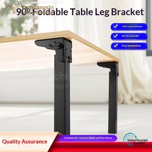 Modern Heavy Duty <b>Foldable</b> Home Office <b>Table</b> <b>Leg</b> Iron Folding Support Metal T Shape Easy Installation Furniture Replacement Part - Product Image 6