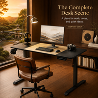 Bureau debout électrique en bois industriel AOR, tables réglables en hauteur, certifiées CE, certifiées MDF, durables, extensibles, en forme de Z