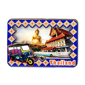 Magneti per Frigorifero in Legno MDF Personalizzati con Elefanti Thailandesi, Souvenir di <span class=keywords><strong>Phuket</strong></span>, Chiang Mai, Bangkok - Product Image 1