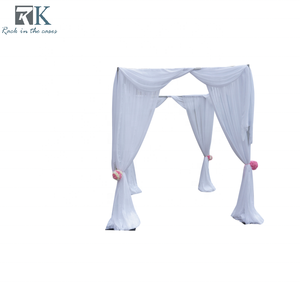High Quality Pipe and Drape Aluminum <b>Backdrop</b> <b>Stand</b> Portable Pipe and Drape with White Curtains for Wedding Decor - Product Image 1