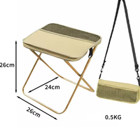 Mini chaise de jardin pliable moderne, tabouret, mobilier d'extérieur, portable, léger, avec poignée de transport, polyvalent, camping, pêche