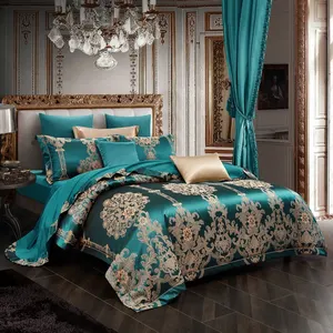 2024 New 100% Cotton Satin European Jacquard Bedspread 4-piece Bedding Set