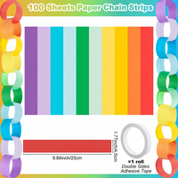 Handgemachtes Papier DIY Buntes Kartonpapier Kreisförmige Papierkette für Schulgeburtstagsfeier-Dekoration zur Atmosphärengestaltung