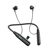 Écouteurs intra-auriculaires Baitong DPN01 à réduction de bruit longue durée, avec tour de cou, en gel souple, filaires/Bluetooth 5.0, carte TF, portée 10m, pour la course