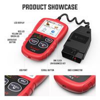 Lecteur de codes OBD2 Autel AL319 AutoLink, outil de diagnostic moteur haute précision 12V avec écran LCD rouge, prise en charge CAN/EOBD.