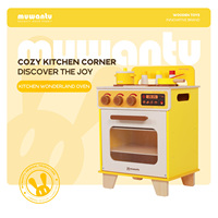 Cuisine en bois Montessori sur pied avec four et cuisinière, jouet d'apprentissage éducatif pour enfants, garçons et filles