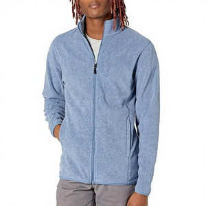 Men's 100% Polyester Full-<b>Zip</b> Polar Fleece Jacket with Zippered Pockets for Cold Outdoor Weather Wear OEM Custom Wholesale - Product Image 2