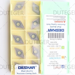 Plaquettes de coupe diamantées DESKAR DCMT11T302-MV, outils de précision en acier inoxydable pour l'usinage des métaux - Product Image 1
