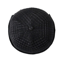 Gorro Tang Hat Grande a Cuadros Transpirable sin Visera Ajustable Estilo Hip Hop Gorro de Granjero Chino