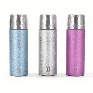 Bouteilles isothermes en titane pur à double paroi personnalisées pour tasses isolées et tasses à café isolantes pour le bureau - Product Image 1