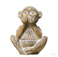 Peinture colorée Singe Sculpture Résine Figurine Décor