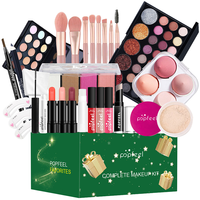 Paket Rias Wajah 20 Pcs SW untuk Pemula, Set Kecantikan Mineral, Kuas, Bedak, Kutek, Kotak Hadiah