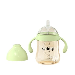 Biberon d'apprentissage Aiduchi PPSU avec bec de canard, tasse à bec verseur, une bouteille trois usages, anti-coliques, avec poignée, grande taille - Product Image 5