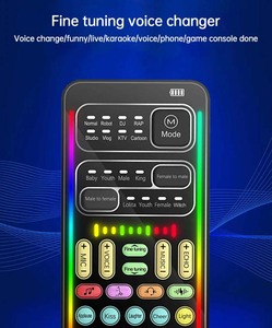 I9 đặt giọng nói thay đổi trò chơi phát sóng trực tiếp máy tính di động Card âm thanh cầm tay mini nhiều âm thanh hát ghi âm trộn - Product Image 5
