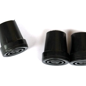 Embout de canne en caoutchouc TPR antidérapant 19 mm pour personnes âgées, accessoire de randonnée extérieur, noir, prise droite - Product Image 2