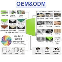 Feuille d'isolation en plastique technique découpée CNC, sur mesure, verte, haute densité, résistante à l'usure, épaisseur 0,2-3 mm, MOQ 1 pièce