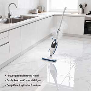 Potente Mopa de Vapor Eléctrica Inalámbrica Ligera y Compacta de Forma Rectangular con 1500W de Alto Rendimiento - Product Image 3