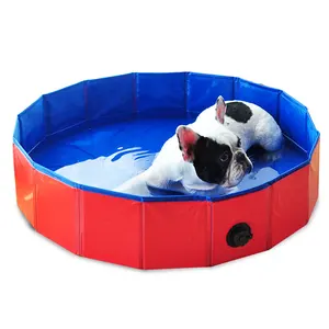 热卖花园夏季狗运动安全浮动可折叠便携式沐浴宠物儿童游泳池
