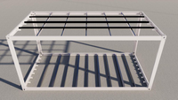 Maison conteneur portable de 20 pieds à assemblage rapide et démontable pour chantier de construction temporaire