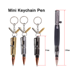 Stylo porte-clés à action par tir miniature NM-136 avec pointe métallique de 1,0 mm et logo personnalisé - Product Image 1