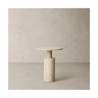 Style moderne pierre beige calcaire salon hôtel décoration de la maison table basse travertin